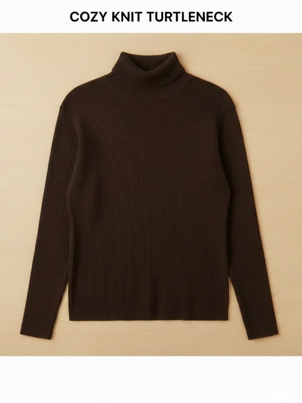 Chico's Ribbed Turtleneck Sweater - Dark Brown